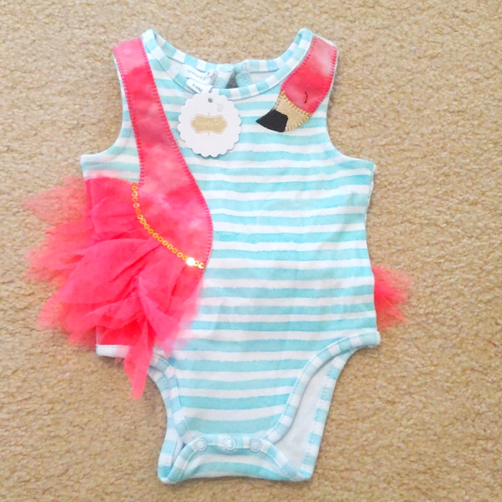 Mudpie flamingo onesie